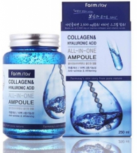 FARM STAY Collagen & Hyaluronic Acid All-In-One Ampoule - сыворотка с коллагеном и гиалуроновой кислотой