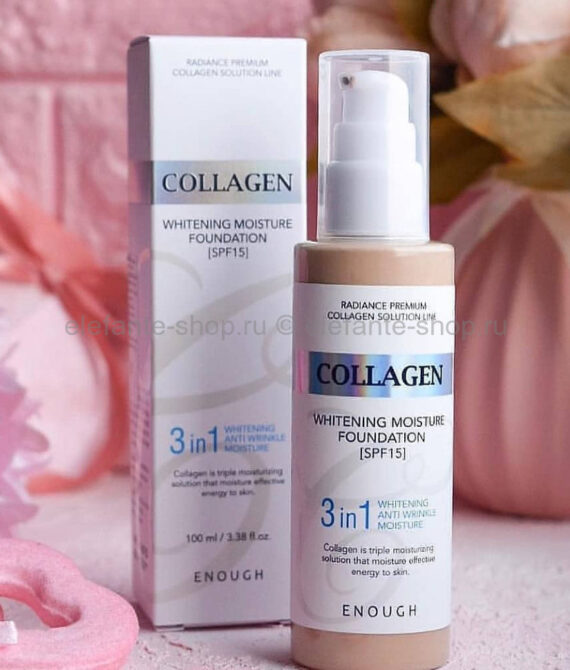 Enough Collagen Whitening Moisture Foundation 3in1 SPF 15 №21, 100ml